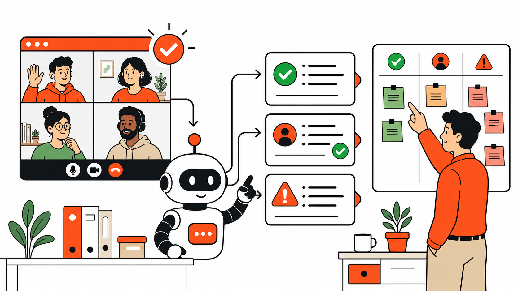 AI meeting notes for remote teams turn a video call into clear action items