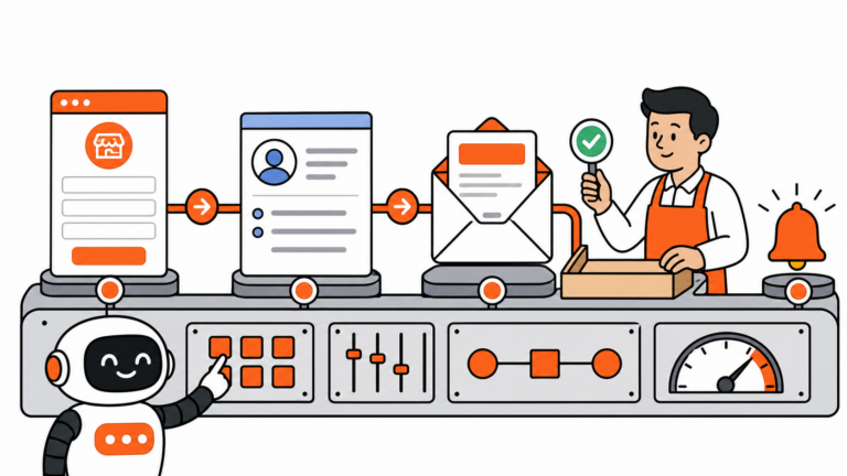 Automated lead follow-up workflow for small businesses from form to CRM and email review