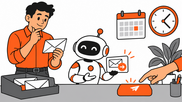 Follow-up email after no response prepared by an AI helper and reviewed by a person before sending
