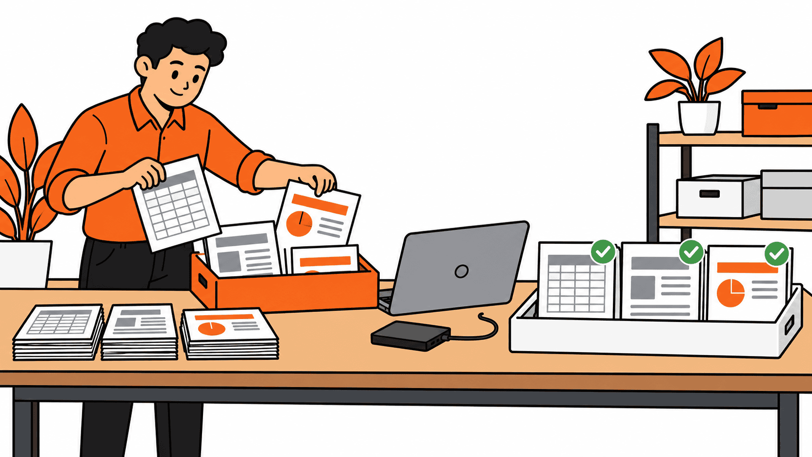 Office 2021 end of support checklist showing original files, test copies, and reviewed outputs.